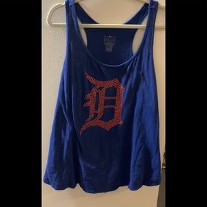 Rhinestone Detroit Tigers Tank Top